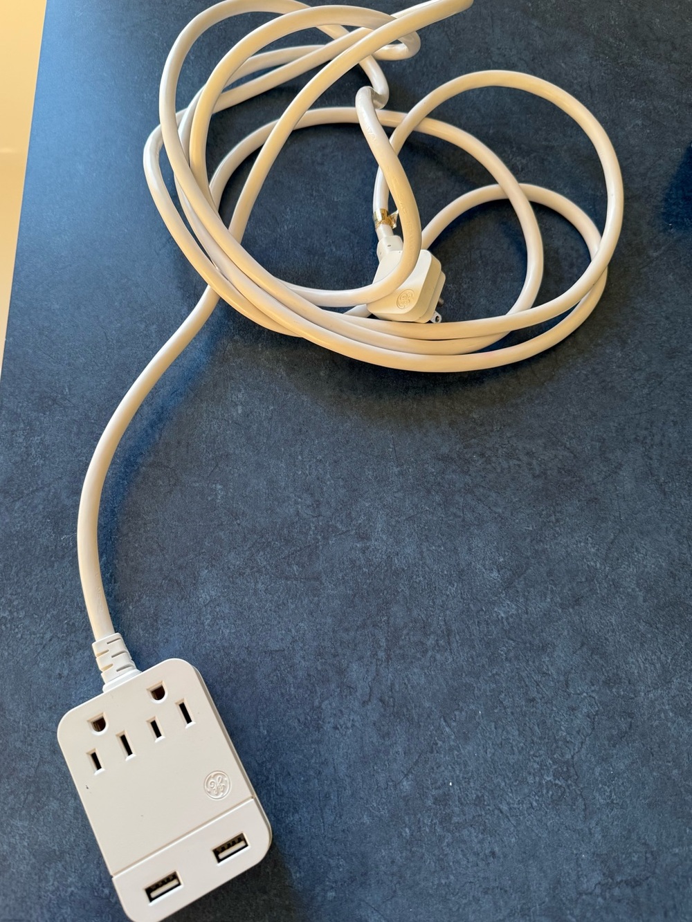 GE Pro 2-Outlet 2-USB 12ft. Extension Cord with Surge Protection